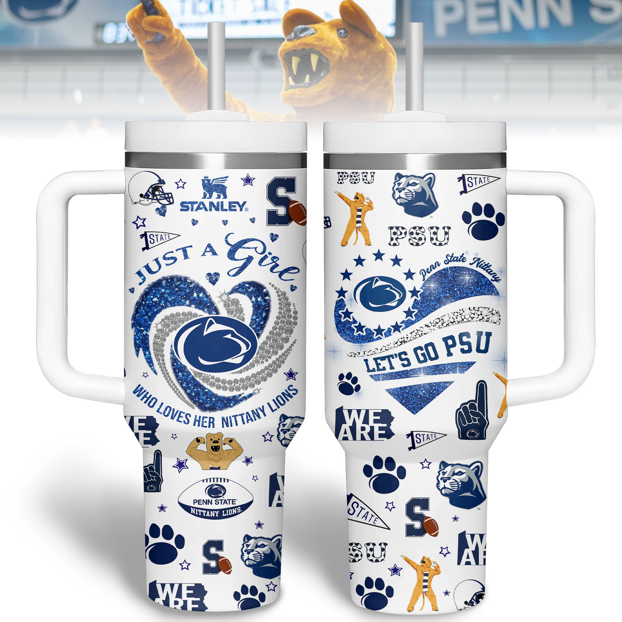 Penn State Nittany Lions NCAA Sports Custom Stanley Cup 40 oz 30 oz Tumbler With HandleTVC2301343