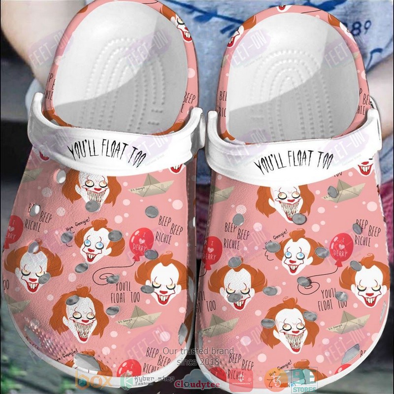 Pennywise Horror Movie Crocs Crocband Clogs Shoes Comfortable For Men Women and Kids