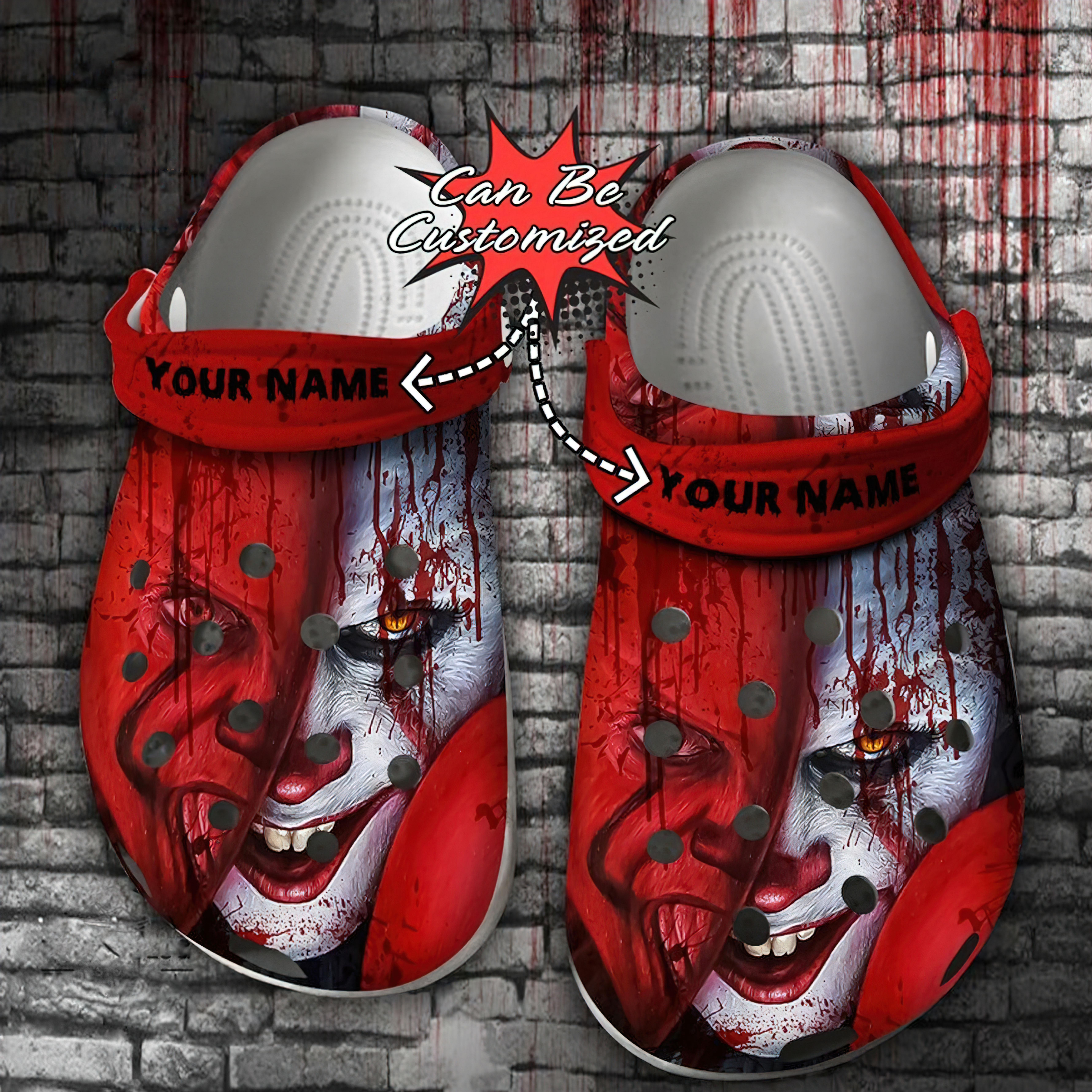 Pennywise Horror Movie Crocs Crocband Clogs Shoes Comfortable For Men Women and Kids