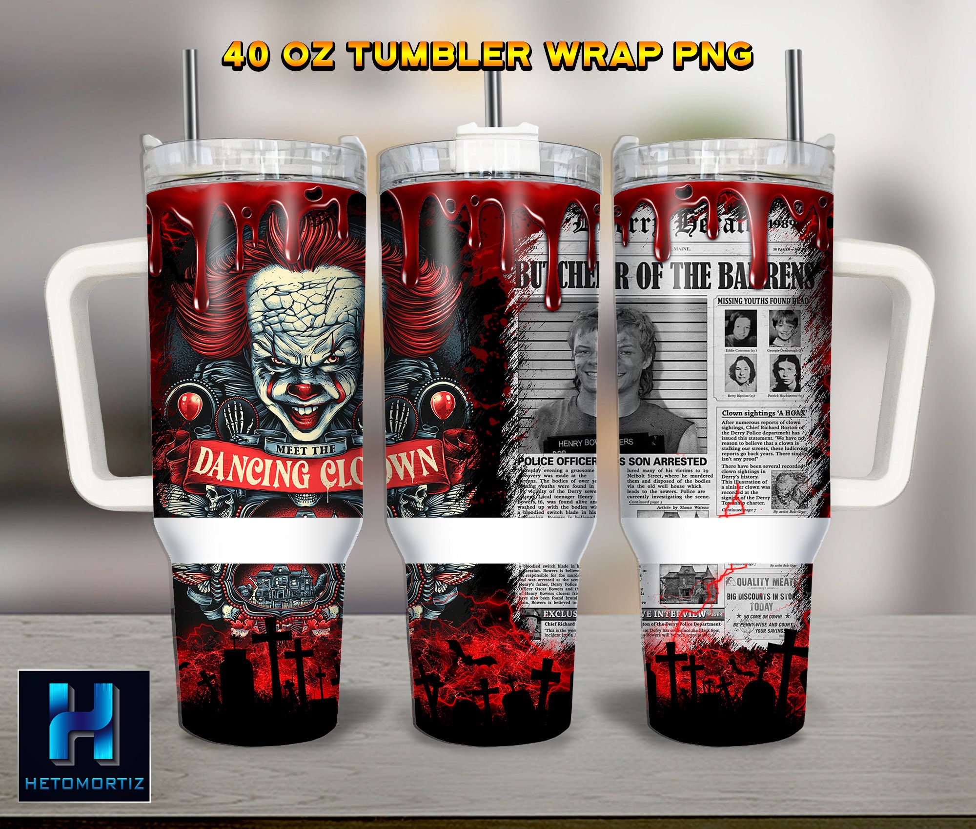 Pennywise IT Movies Custom Stanley Cup 40 oz 30 oz Tumbler With HandleTVC2301968