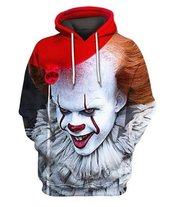 Pennywise It Smiling Dancing Cloud Halloween Horror Movie 3D All Over Print Hoodie, Zip Hoodie