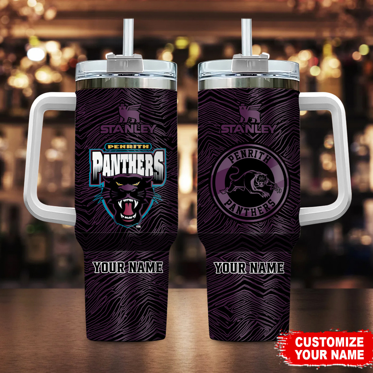 Penrith Panthers NRL Zubaz Print Custom Stanley Cup 40 oz 30 oz Tumbler With HandleTVC2301181