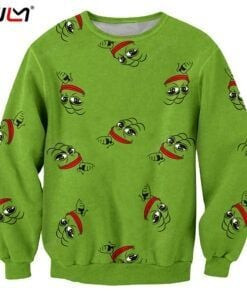 Pepe Frog Ugly Christmas Sweater Adult 3D Funny Matching for family