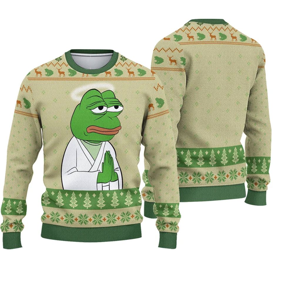 Pepe The Frog Christmas Ugly Sweater