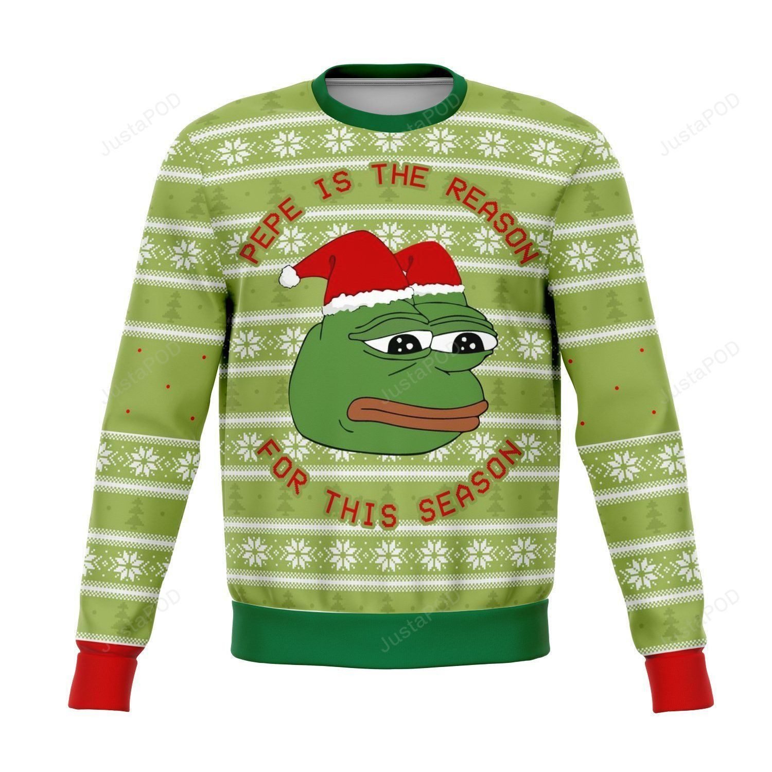 Pepe The Frog Dank Ugly Christmas Sweater Adult 3D Funny Matching for family