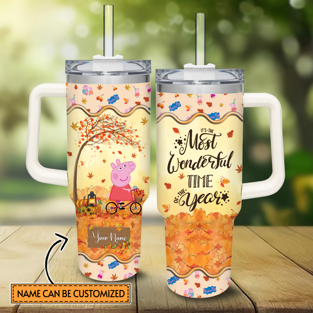 Peppa Pig Cartoon Custom Stanley Cup 40 oz 30 oz Tumbler With HandleTVC2301817