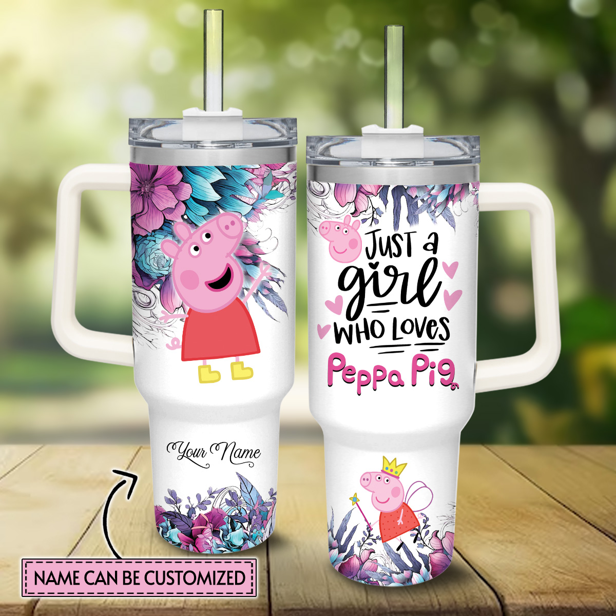 Peppa Pig Cartoon Custom Stanley Cup 40 oz 30 oz Tumbler With HandleTVC2301826