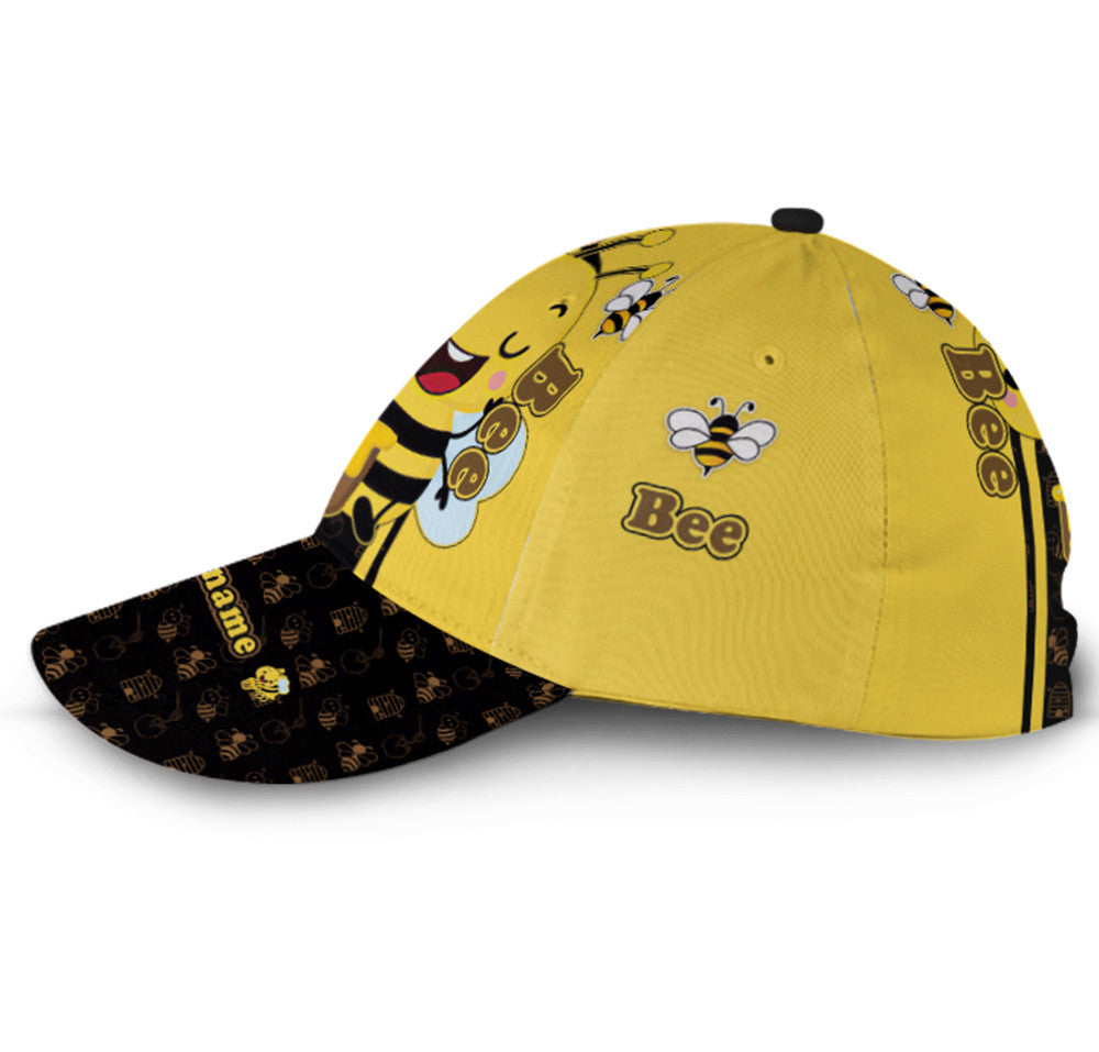 Perasonalized Bee Cartoon Classic Cap Trucker Hats Custom Hats Gifts For Men & Women