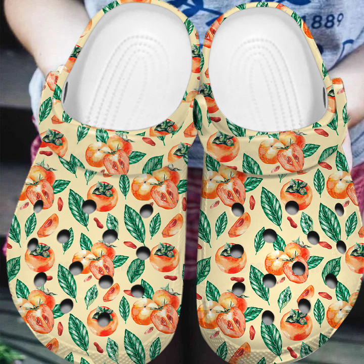 Persimmon Fruit Crocs Crocband Clogs Shoes Comfortable For Men Women and Kids - Image 4