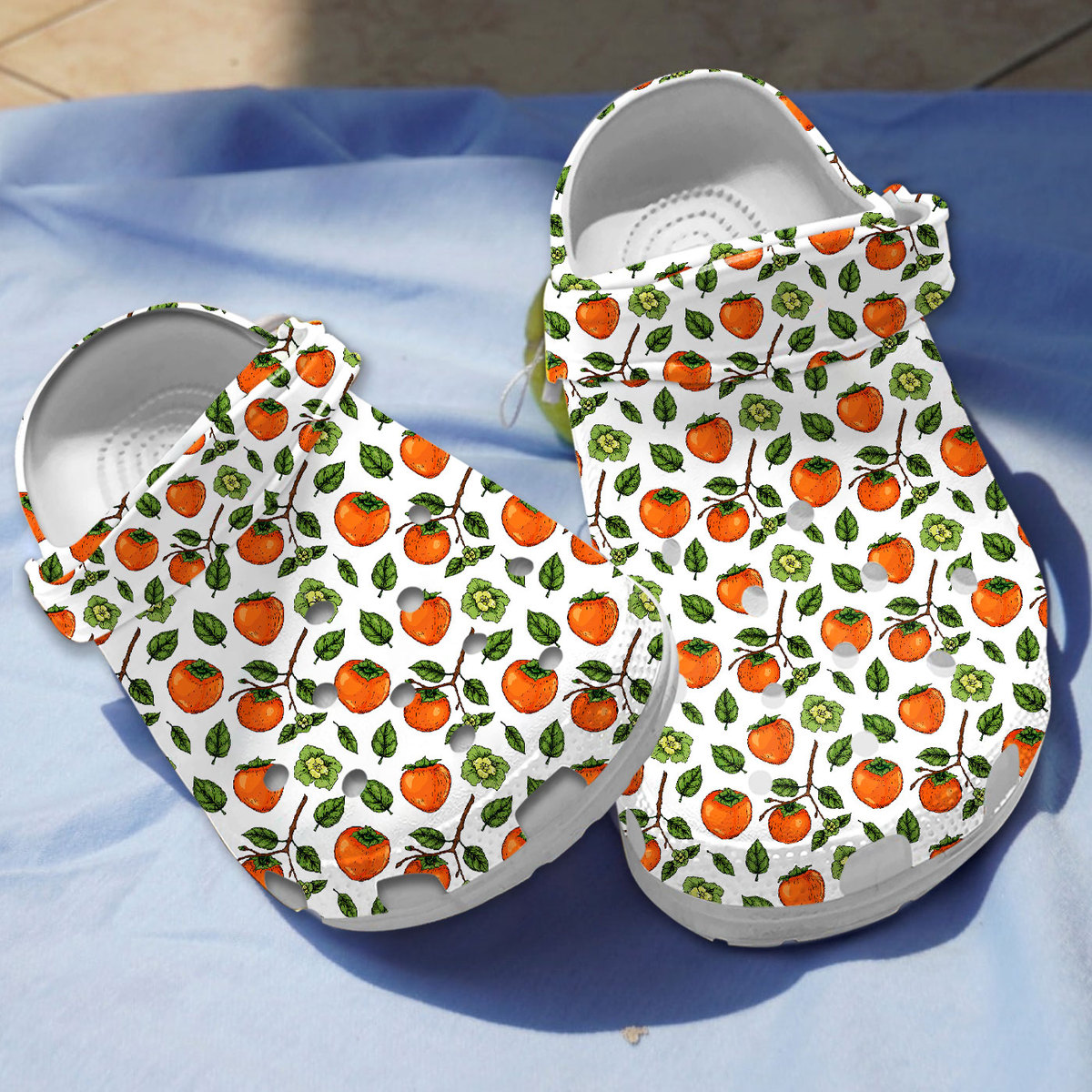 Persimmon Fruit Crocs Crocband Clogs Shoes Comfortable For Men Women and Kids