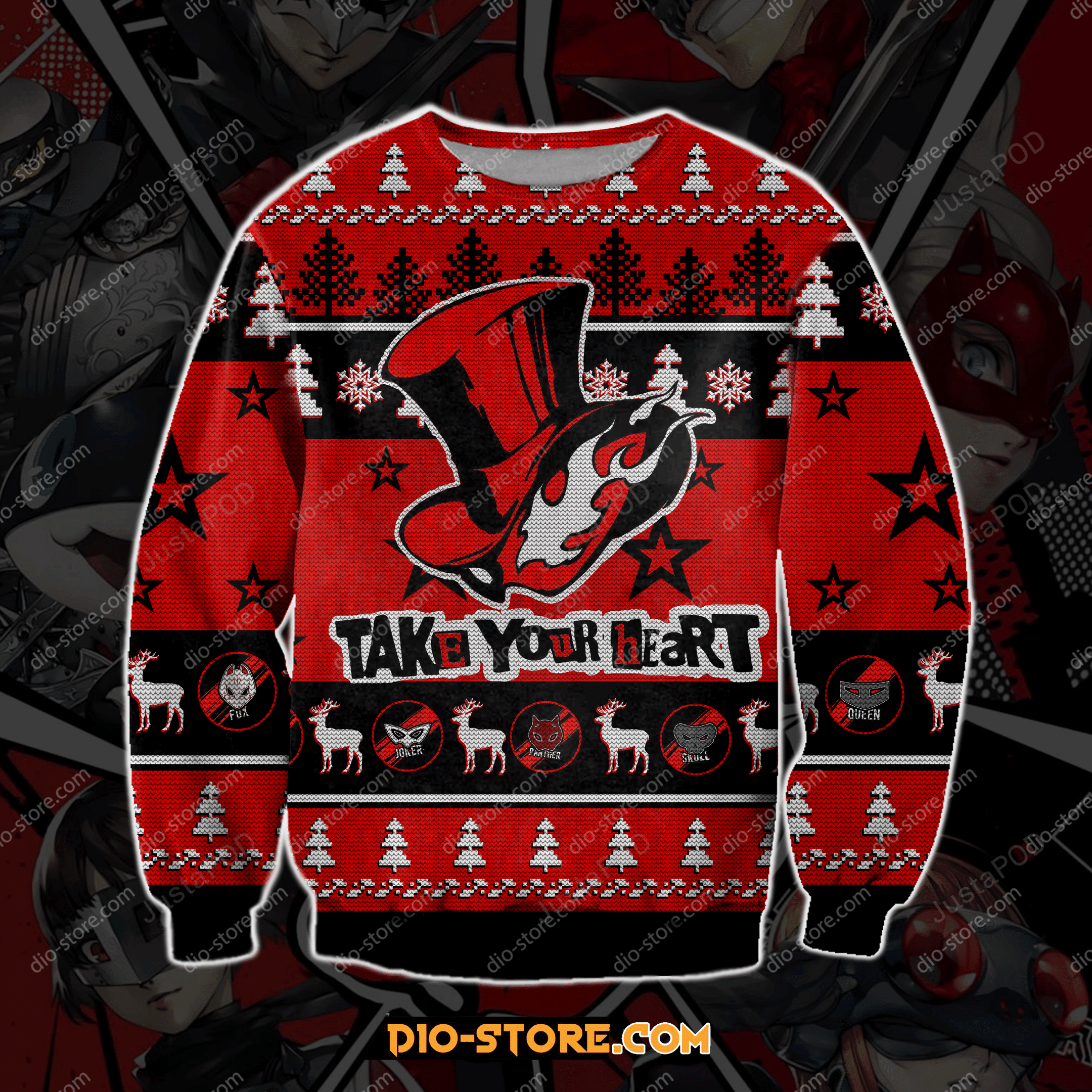 Persona 5 Ugly Christmas Sweater Adult 3D Funny Matching for family