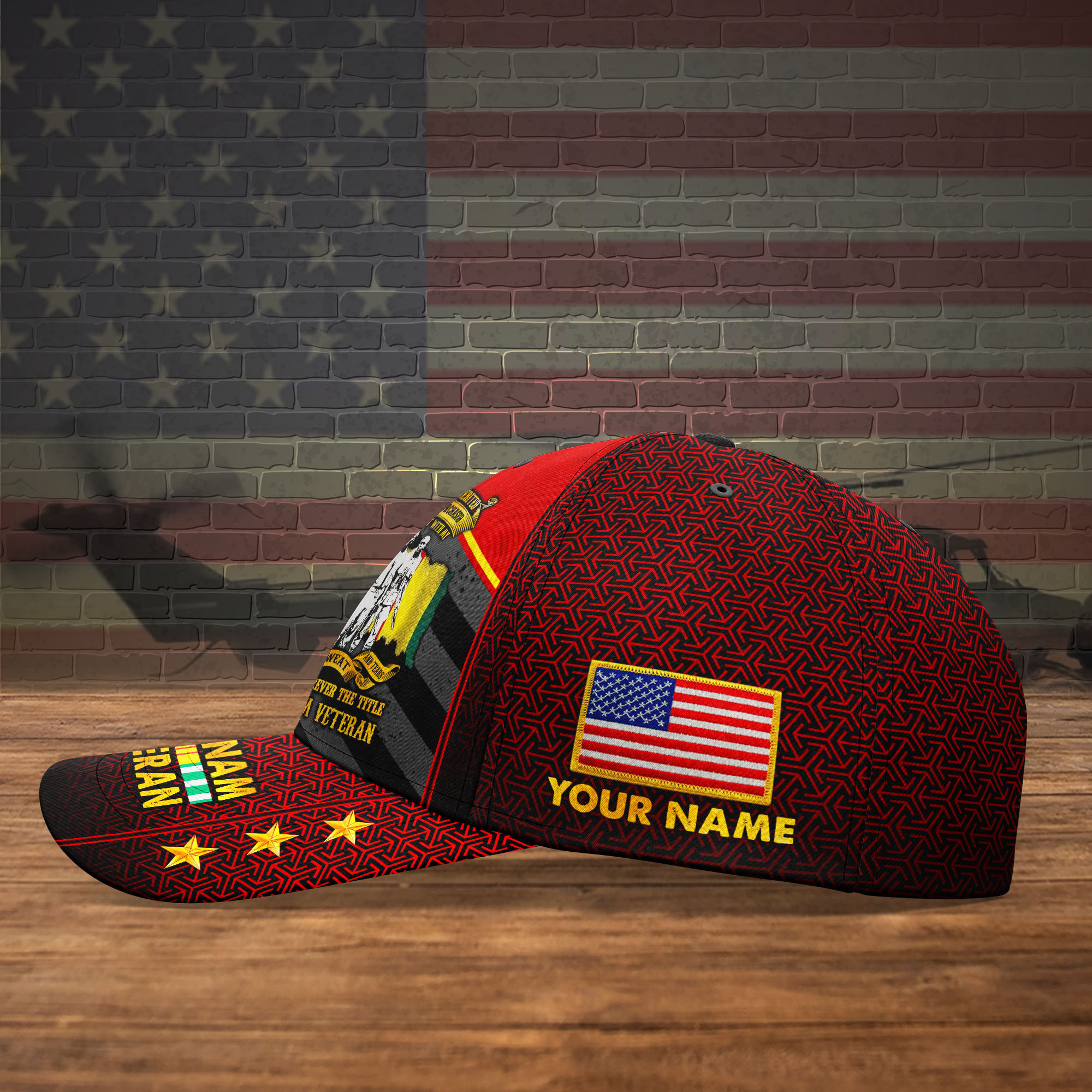 Personalised Vietnam Veteran Cap 3D Printed Trucker Hats Custom Hats Gifts For Men & Women