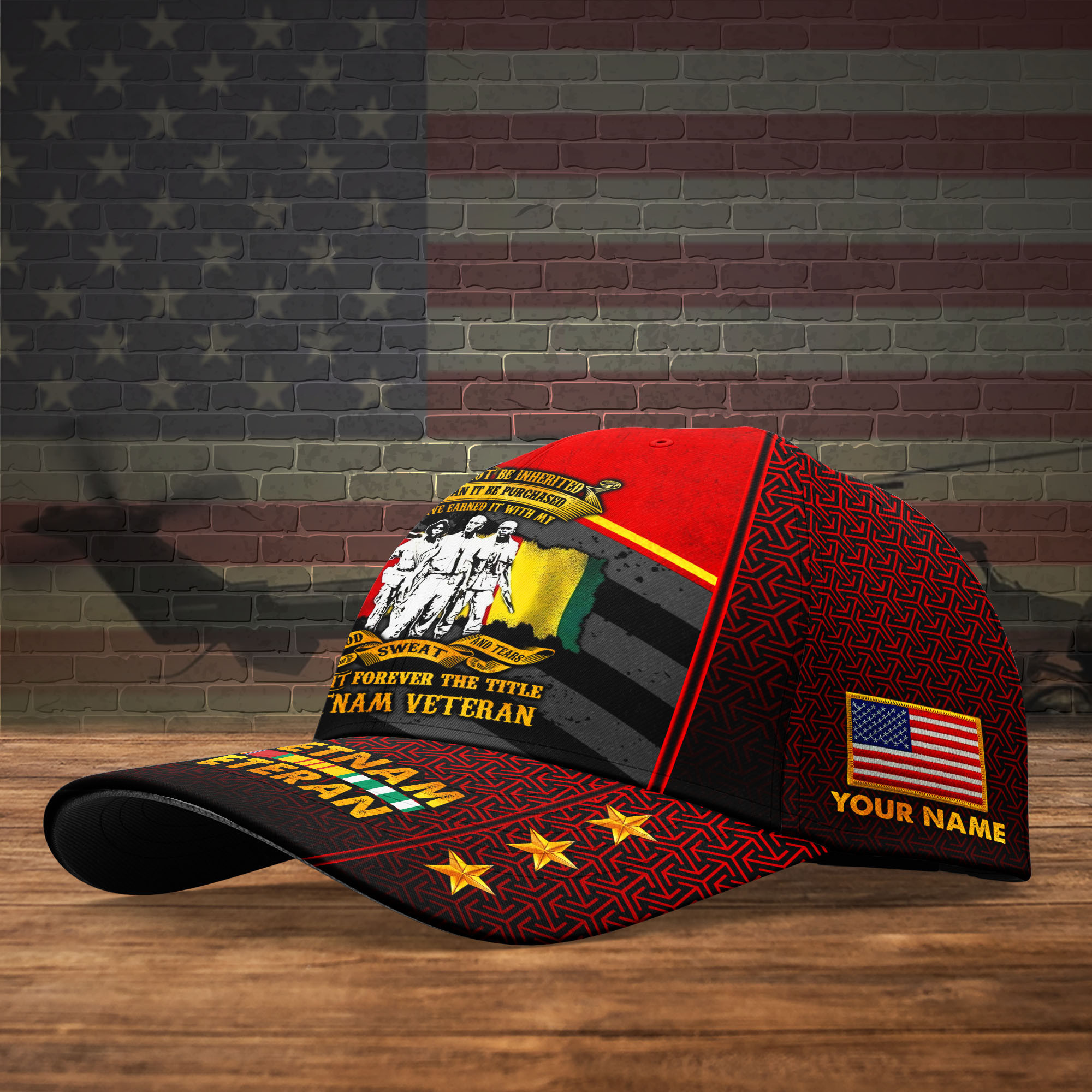 Personalised Vietnam Veteran Cap 3D Printed Trucker Hats Custom Hats Gifts For Men & Women