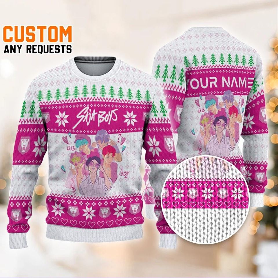 Personalize Ugly Chrsitmas Demon Hunters Saja Boys, Custom Xmas Sweater Kpop, Saja Boys Sweatshirt, Christmas Kpop Costume Sweater - Image 2