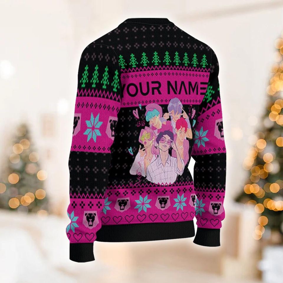 Personalize Ugly Chrsitmas KDM Saja Boys, Custom Xmas Sweater Kpop, Saja Boys Sweatshirt, Christmas Kpop Costume Sweater - Image 4