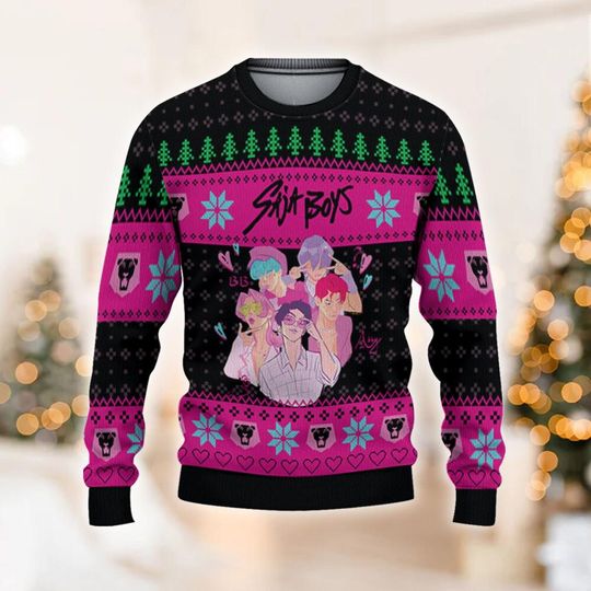 Personalize Ugly Chrsitmas KDM Saja Boys, Custom Xmas Sweater Kpop, Saja Boys Sweatshirt, Christmas Kpop Costume Sweater - Image 7
