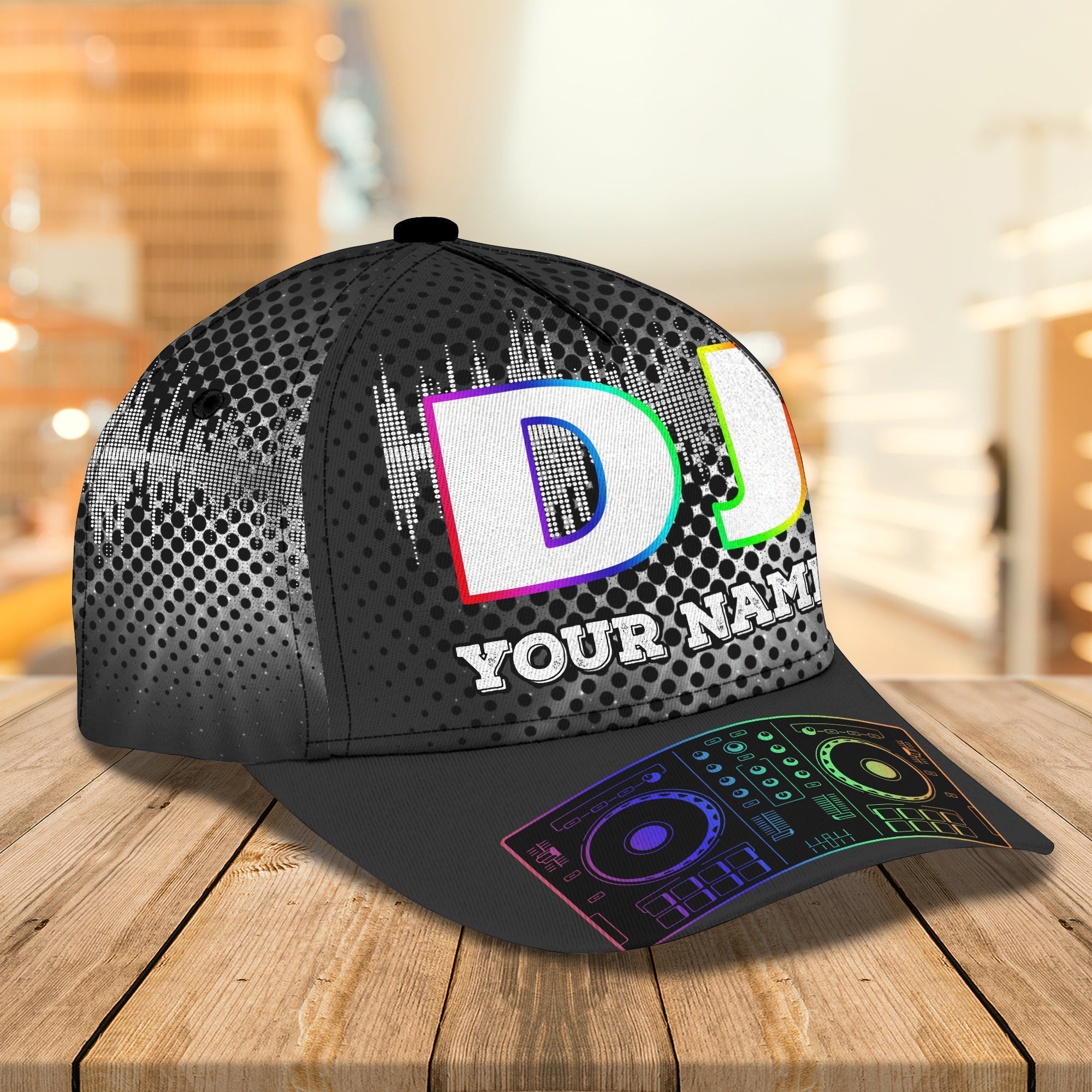 Personalized 3D Classic Cap Hat For Dj Player, Present To Dj Friend, Deezay Cap Hat, Baseball Dj Cap, Dj Hat Trucker Hats Custom Hats Gifts For Men & Women
