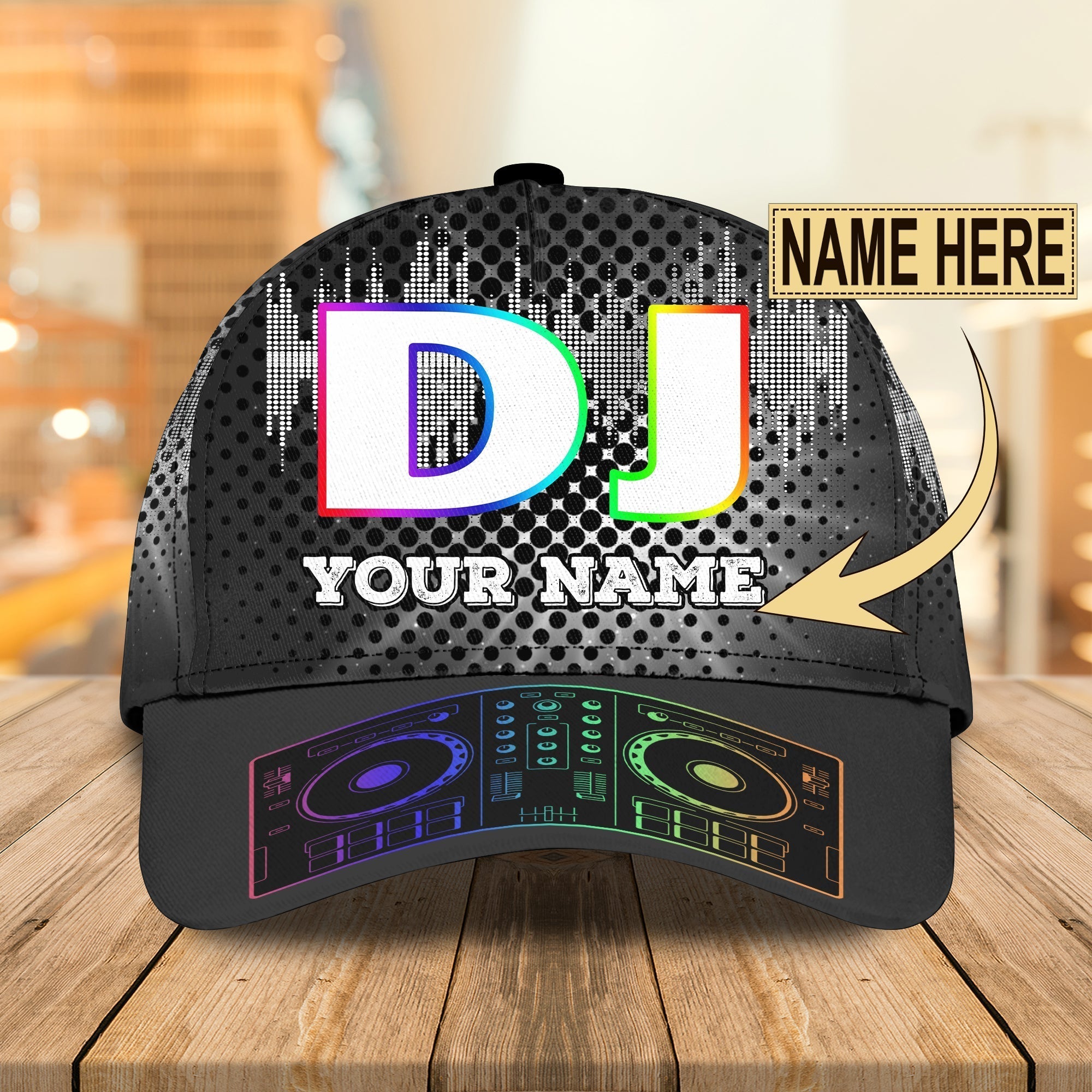 Personalized 3D Classic Cap Hat For Dj Player, Present To Dj Friend, Deezay Cap Hat, Baseball Dj Cap, Dj Hat Trucker Hats Custom Hats Gifts For Men & Women