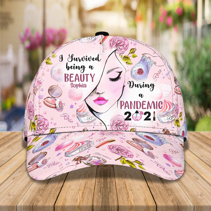 Personalized 3D Classic Cap, Makeup Beauty Cap, Custom Name Hat for Women, Friends Trucker Hats Custom Hats Gifts For Men & Women
