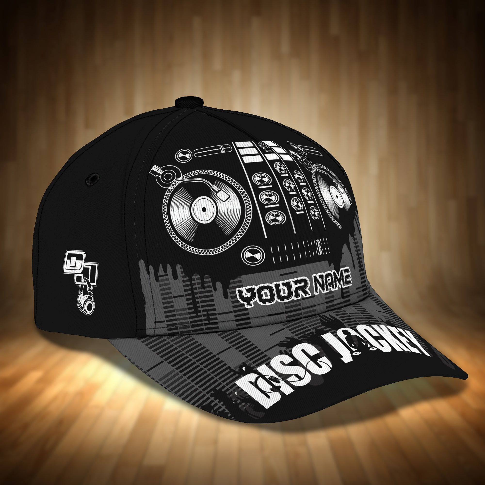 Personalized 3D Full Printed Baseball Cap Hat For A Disc Jockey, Dj Cap, Dj Hat For Him, Her Trucker Hats Custom Hats Gifts For Men & Women
