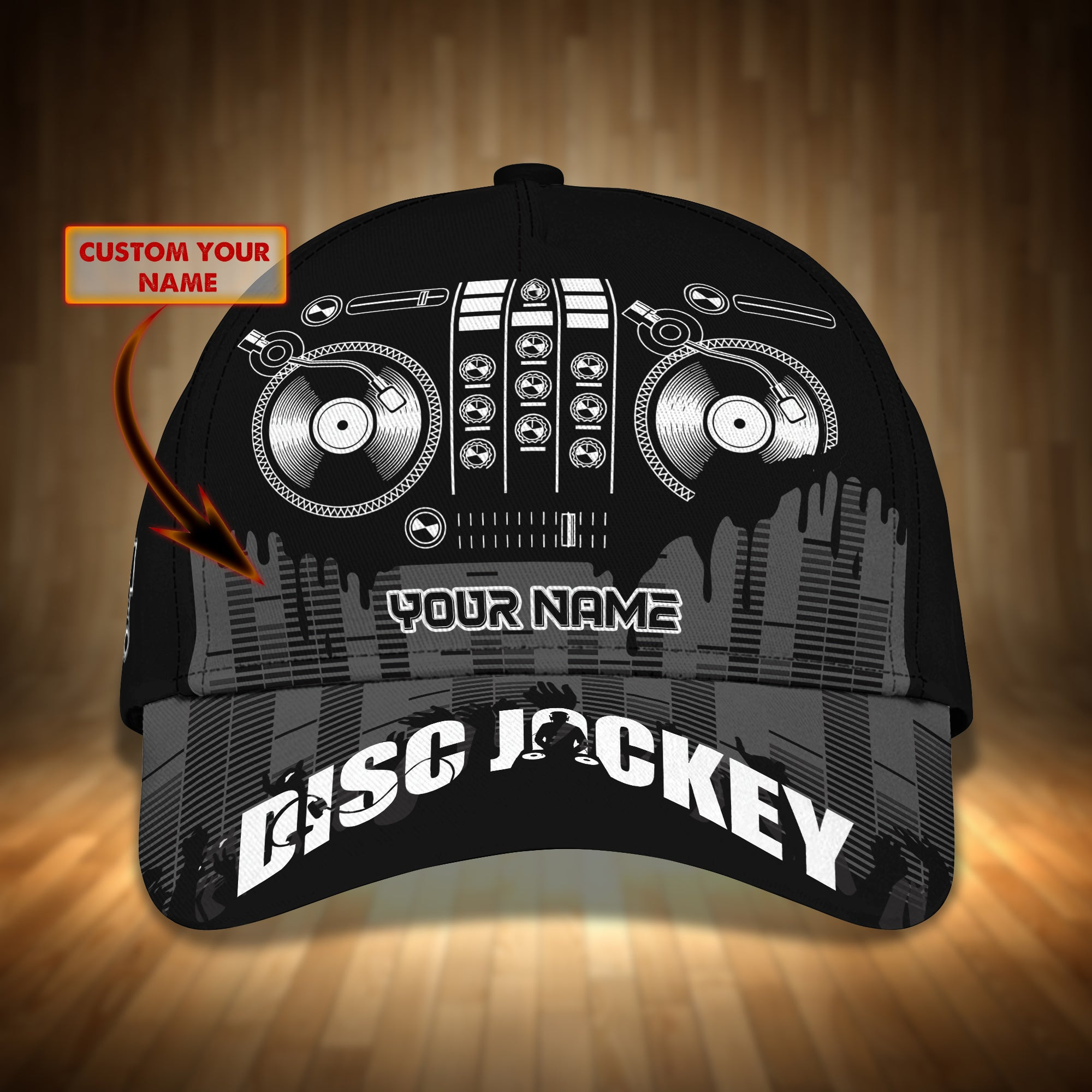 Personalized 3D Full Printed Baseball Cap Hat For A Disc Jockey, Dj Cap, Dj Hat For Him, Her Trucker Hats Custom Hats Gifts For Men & Women