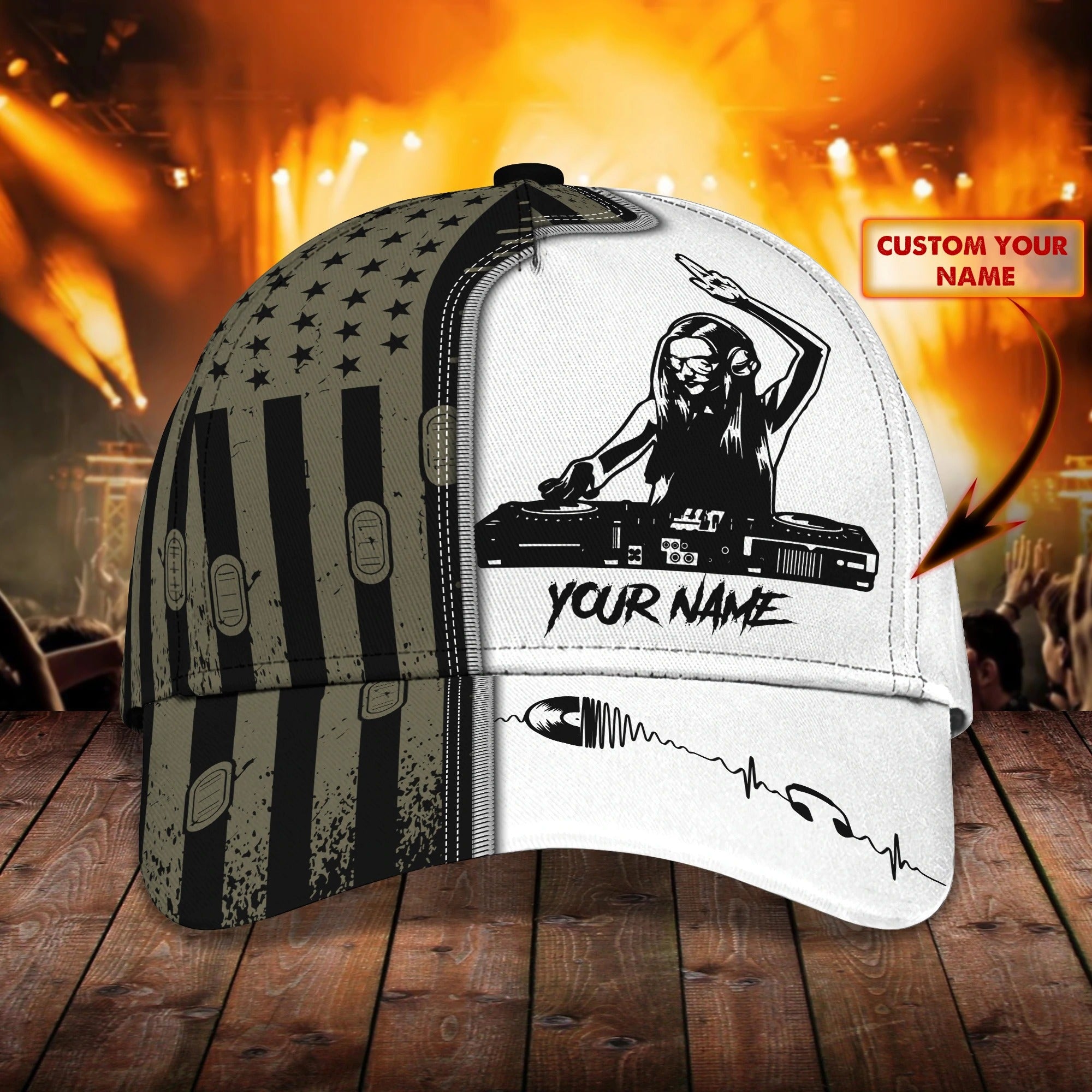 Personalized 3D Full Printed Dj Cap, Dj Hat, Disc Jockey Baseball Cap Hat, Classic Deejay Cap, Gift For A Dj Trucker Hats Custom Hats Gifts For Men & Women