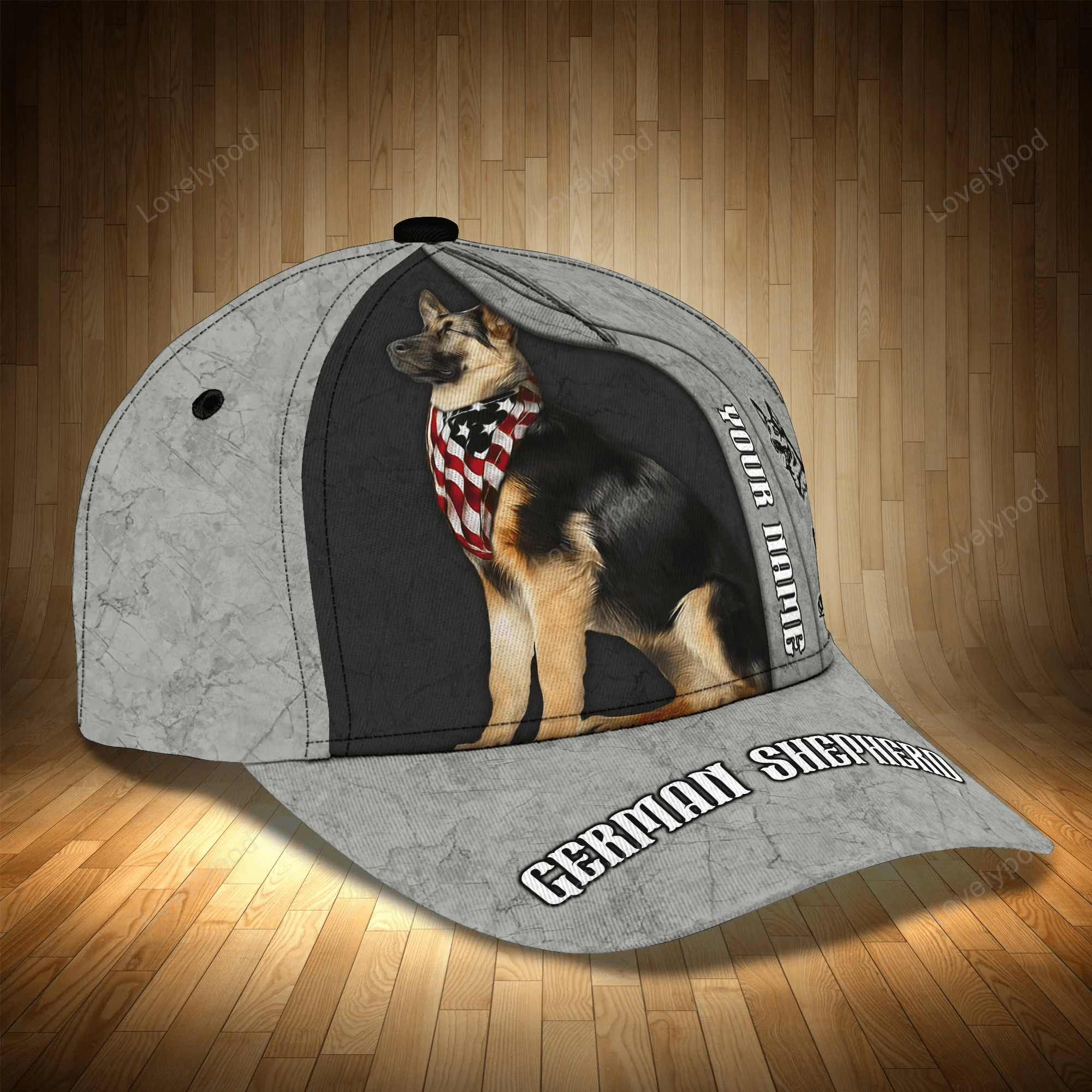 Personalized 3D Full Printing German Shepherd Dog Cap For Men And Woman, Dog Cap Hat, Gift For Dog Lover Trucker Hats Custom Hats Gifts For Men & Women