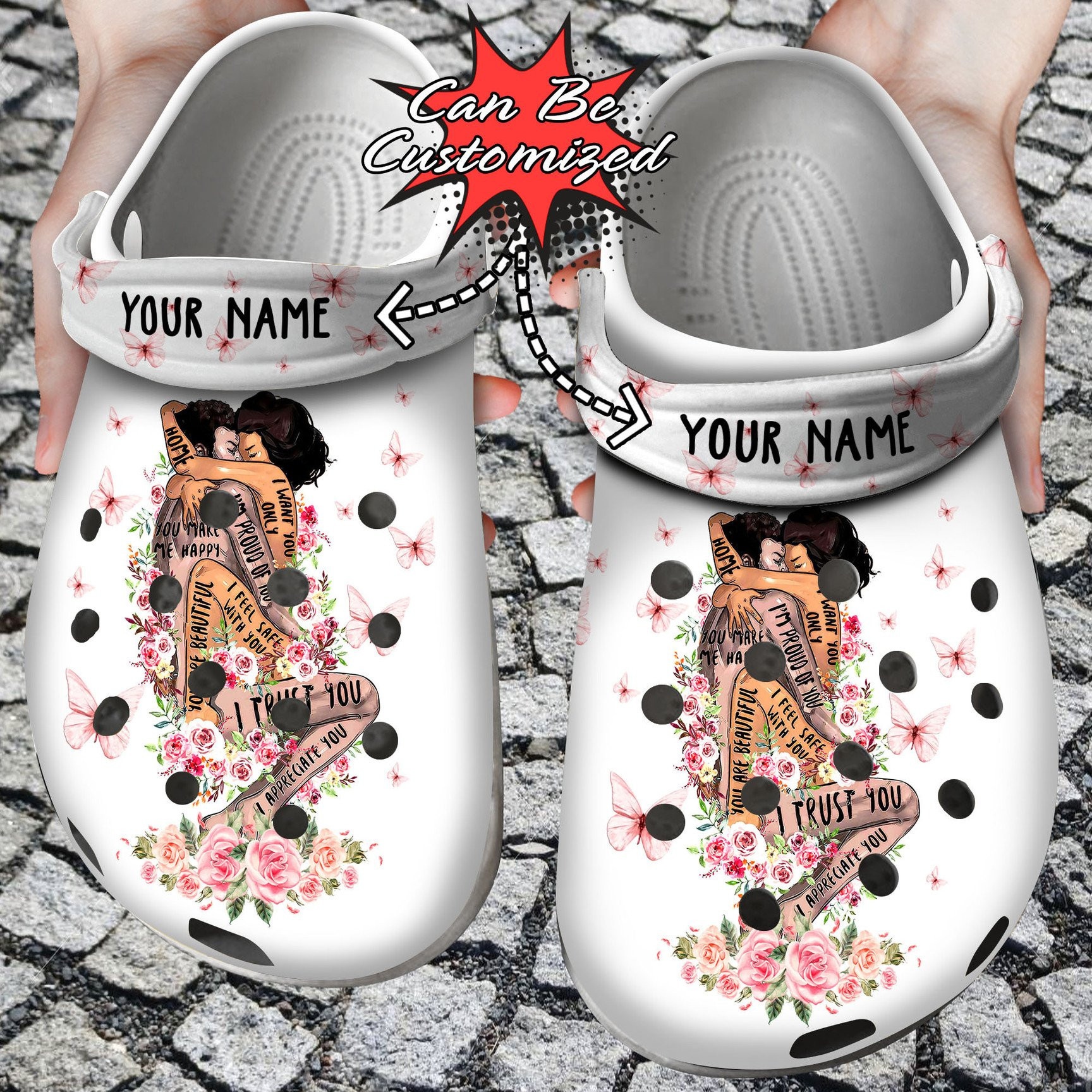 Personalized African Black Couple clog Shoes Custom