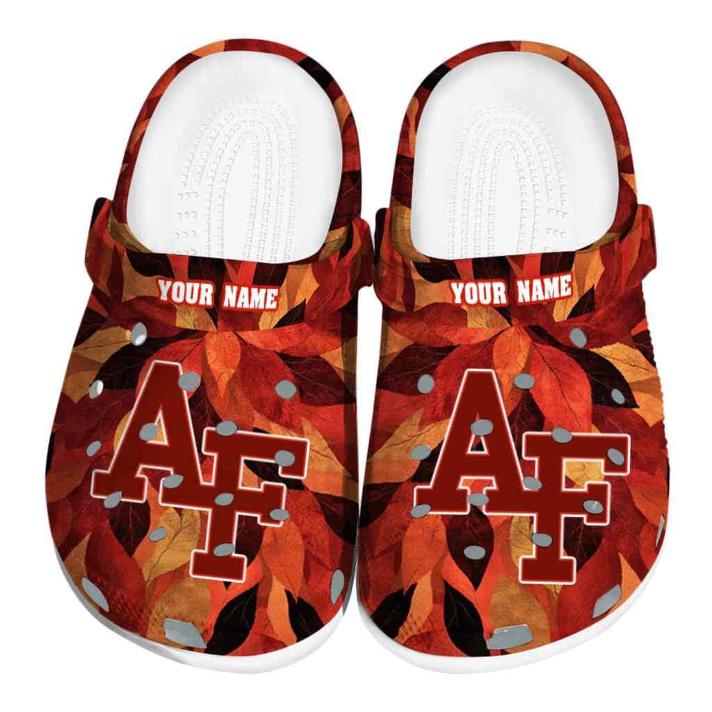 Personalized Air Force Falcons Autumn Leaves ClogTVC1801758