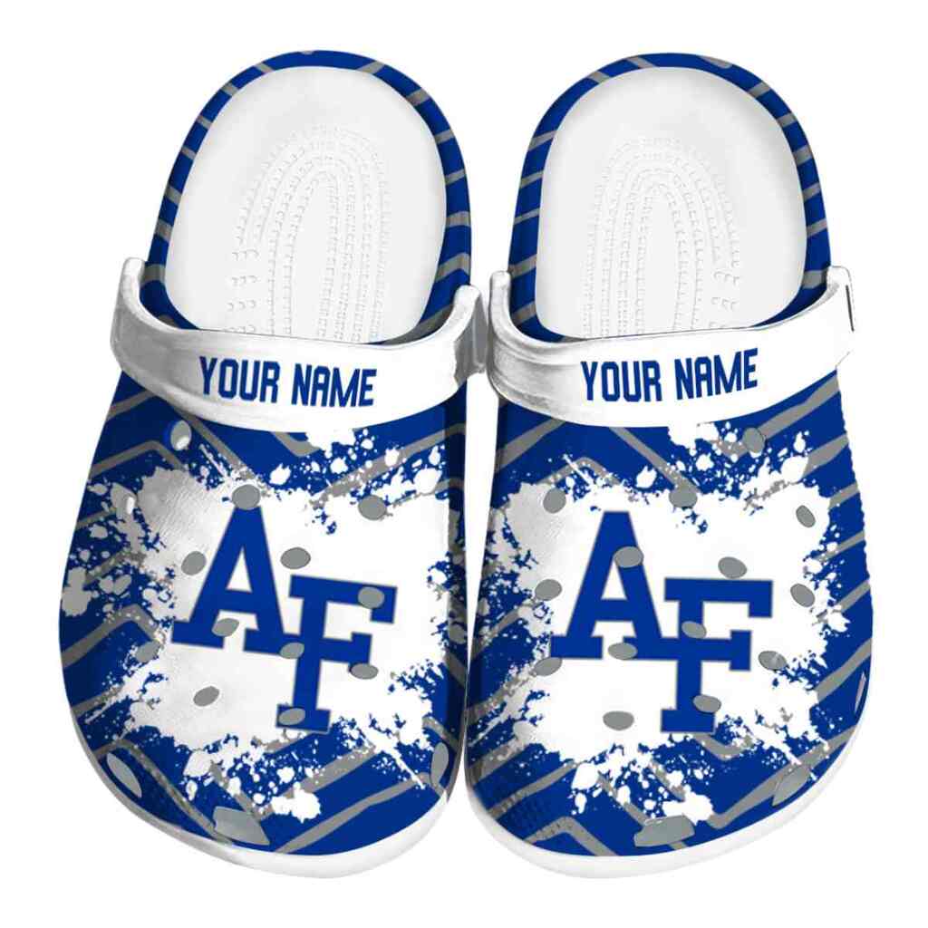 Personalized Air Force Falcons Zigzag Paint Burst ClogTVC1801777