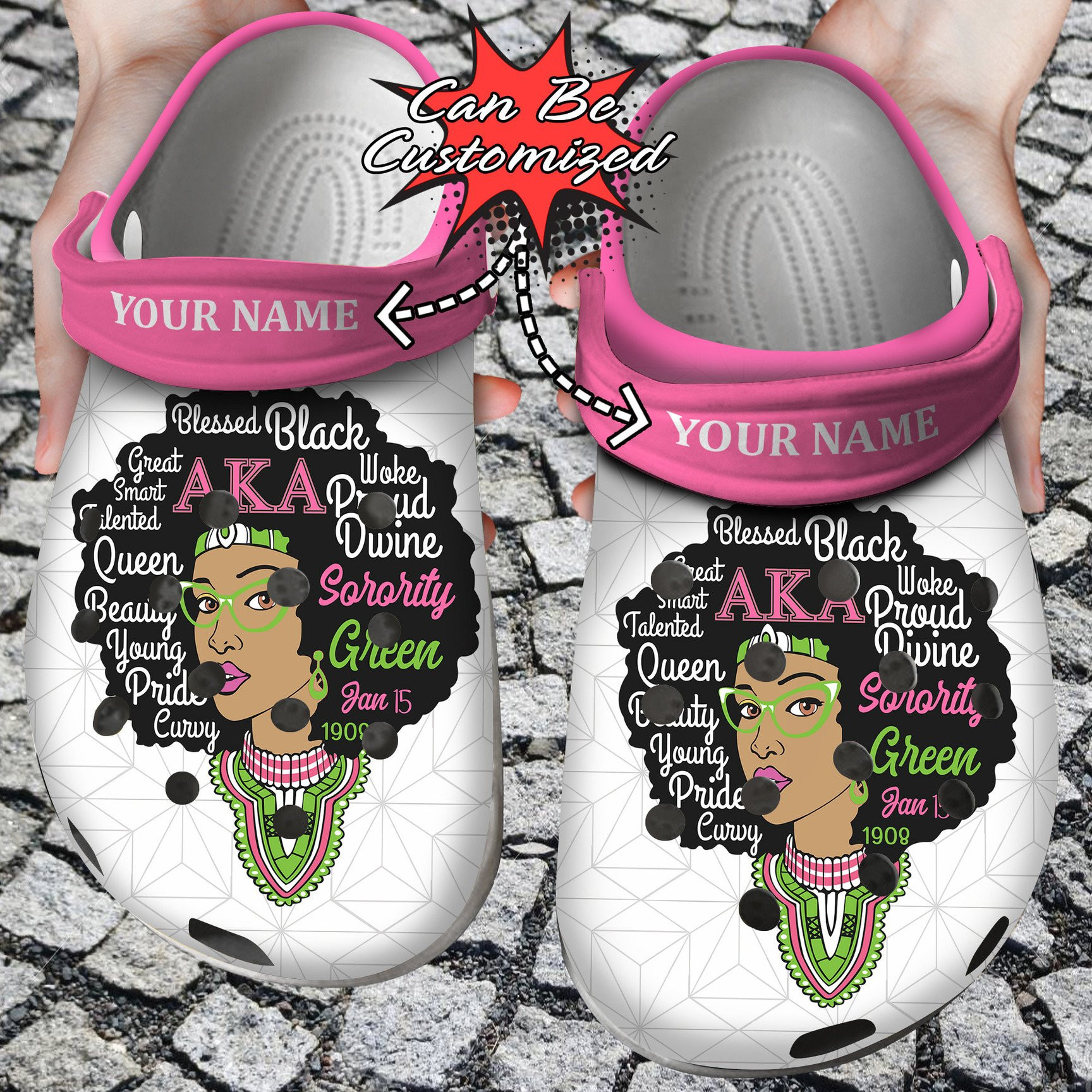Personalized AKA Queen clog Shoes Custom