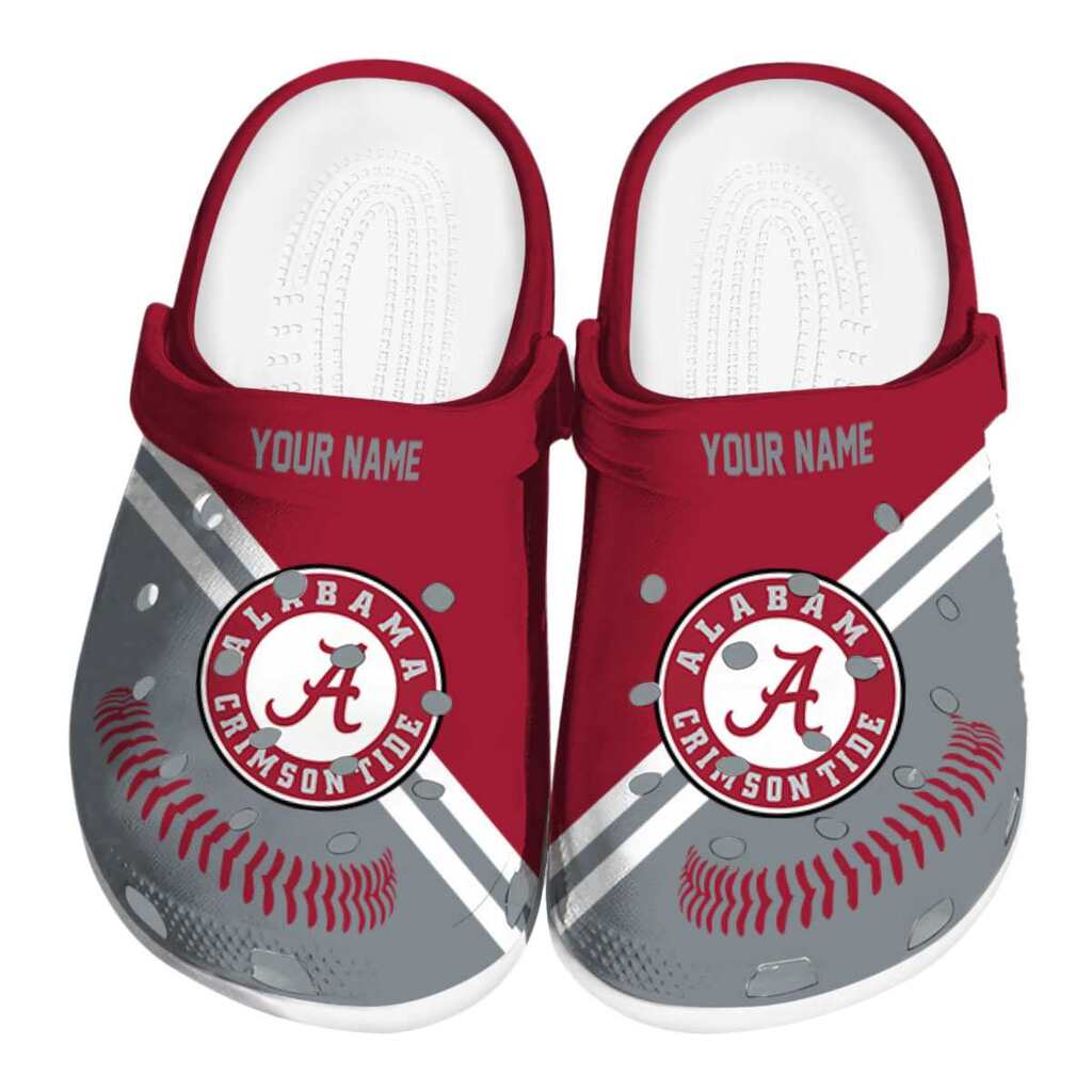 Personalized Alabama Crimson Tide Baseball Motif ClogTVC1801974
