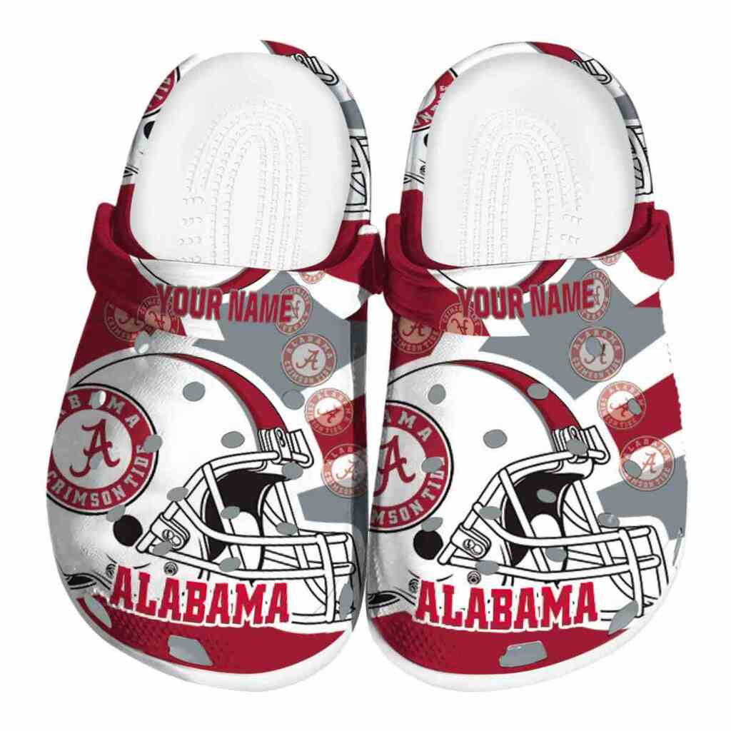 Personalized Alabama Crimson Tide Football Helmet ClogTVC1801974