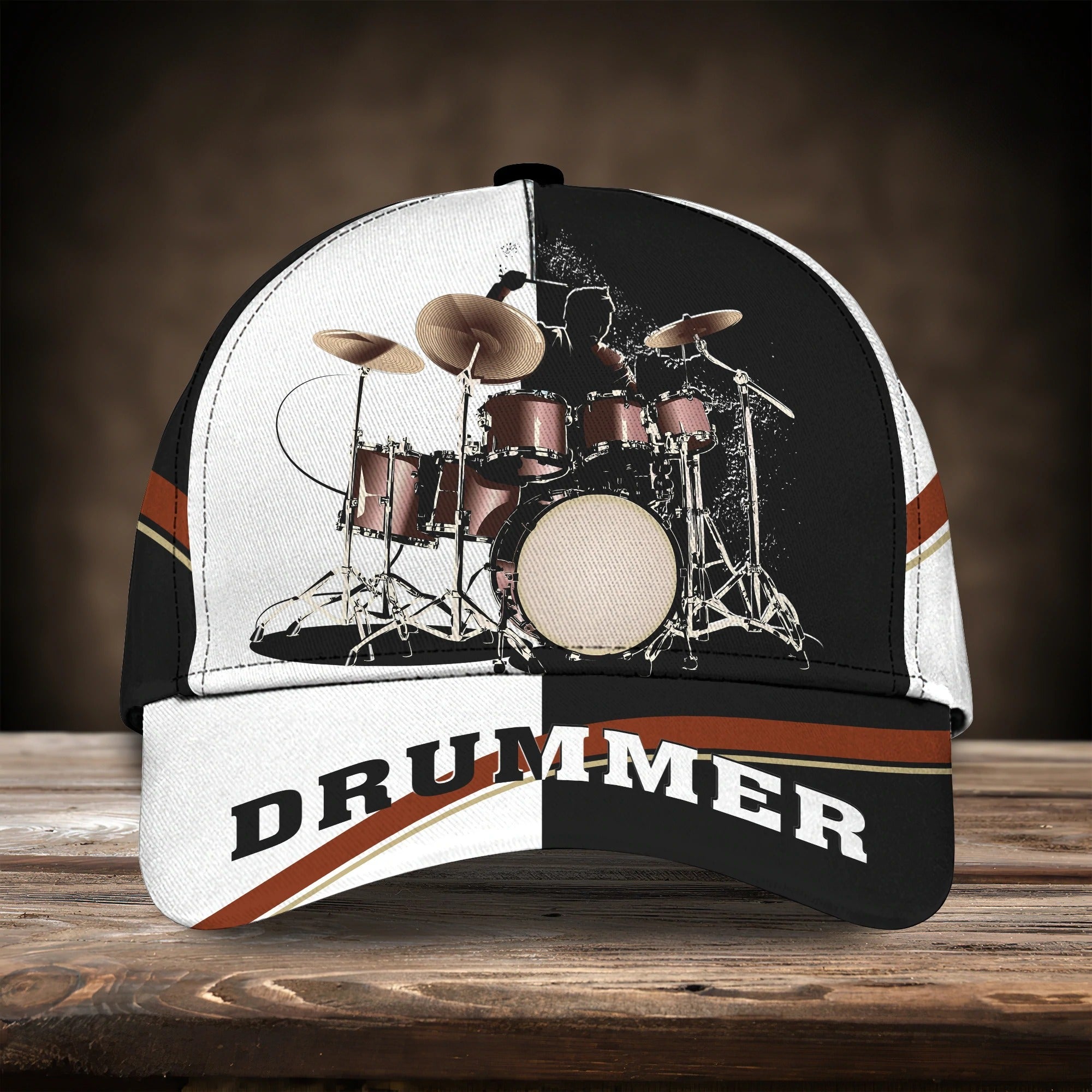 Personalized American Drummer Cap, 3D All Over Print Drum Cap Hat In Usa Flag, Gift To Drum Lover Drummer Gift Trucker Hats Custom Hats Gifts For Men & Women