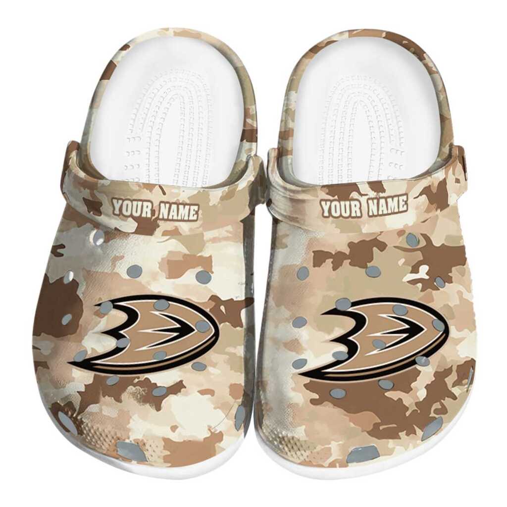 Personalized Anaheim Ducks Desert Camo ClogTVC1801876