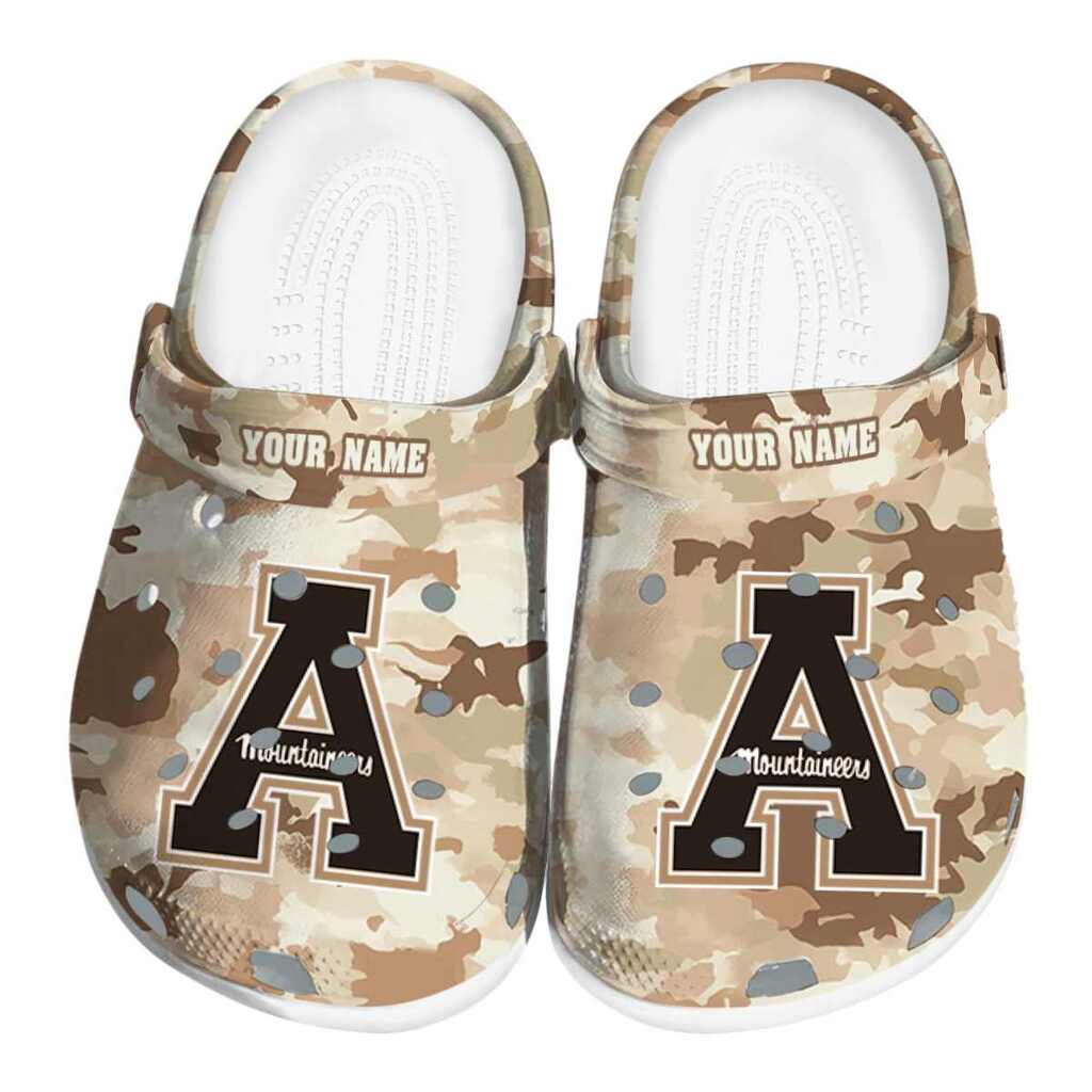 Personalized Appalachian State Mountaineers Desert Camo ClogTVC1801757