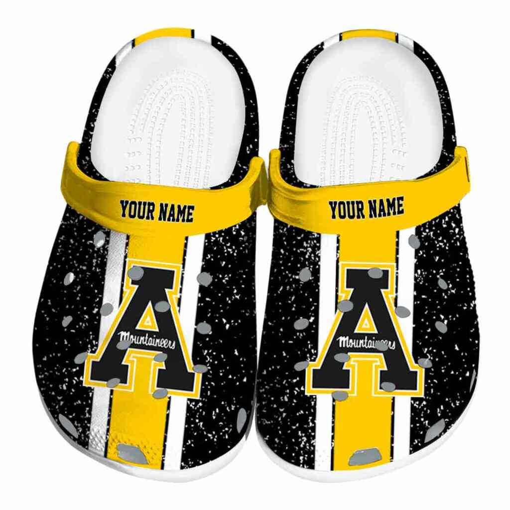 Personalized Appalachian State Mountaineers Vertical Stripes ClogTVC1801748