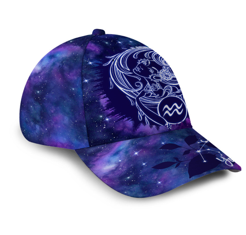 Personalized Aquarius Girl is mysterious Hat Classic Cap Trucker Hats Custom Hats Gifts For Men & Women