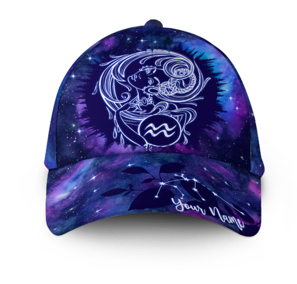 Personalized Aquarius Girl is mysterious Hat Classic Cap Trucker Hats Custom Hats Gifts For Men & Women