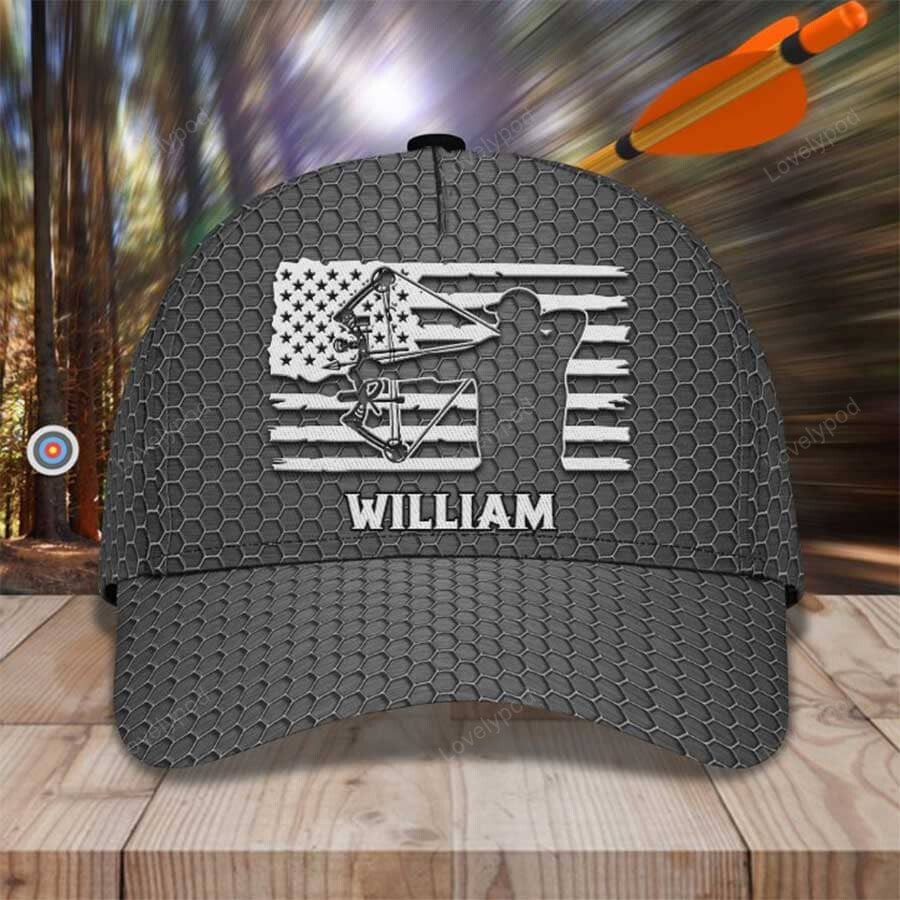 Personalized Archery Baseball Cap for Man, Archery Hat for Husband, Archery Hat for Him, Cap for Archers Trucker Hats Custom Hats Gifts For Men & Women