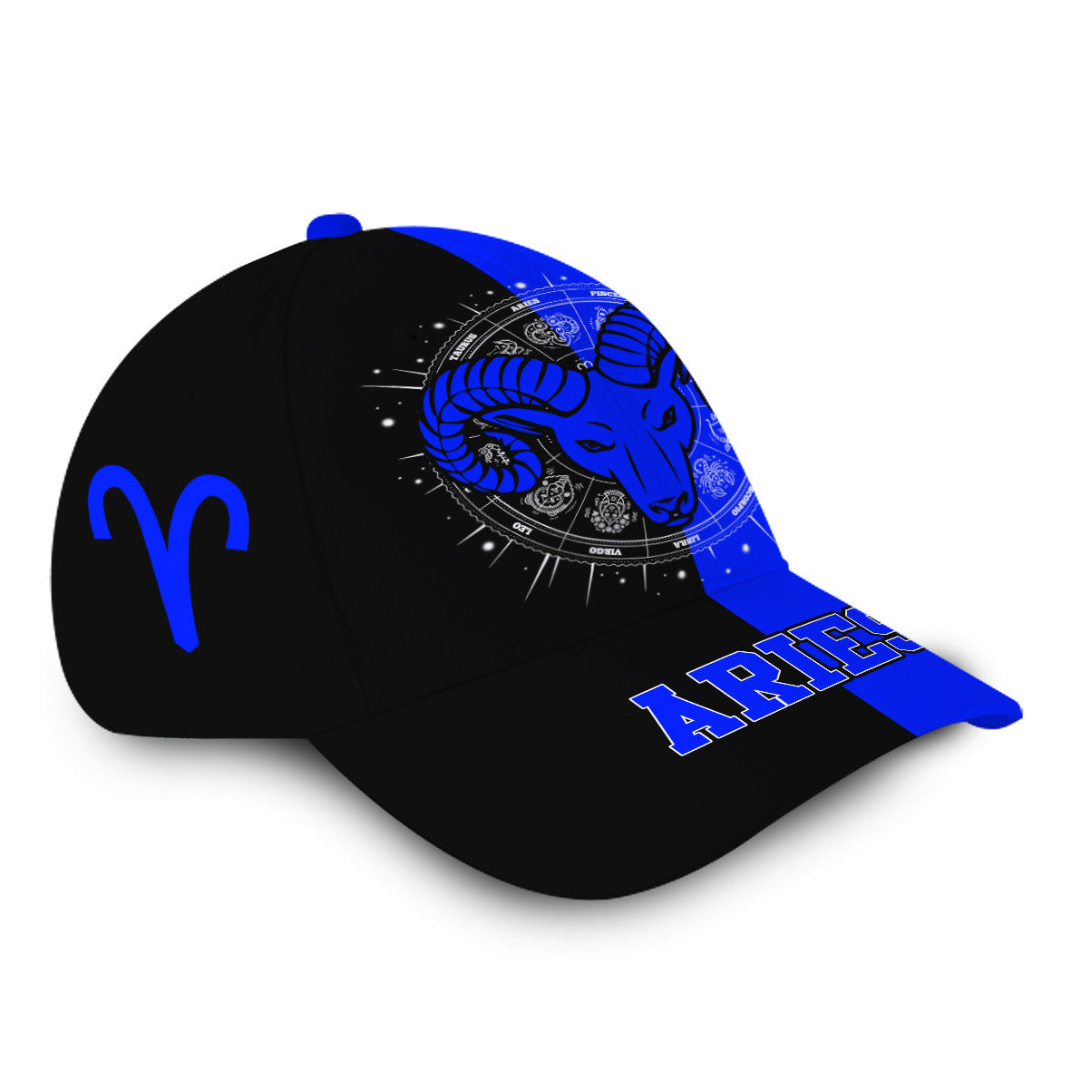 Personalized Aries Blue Zodiac Hat Classic Cap Trucker Hats Custom Hats Gifts For Men & Women