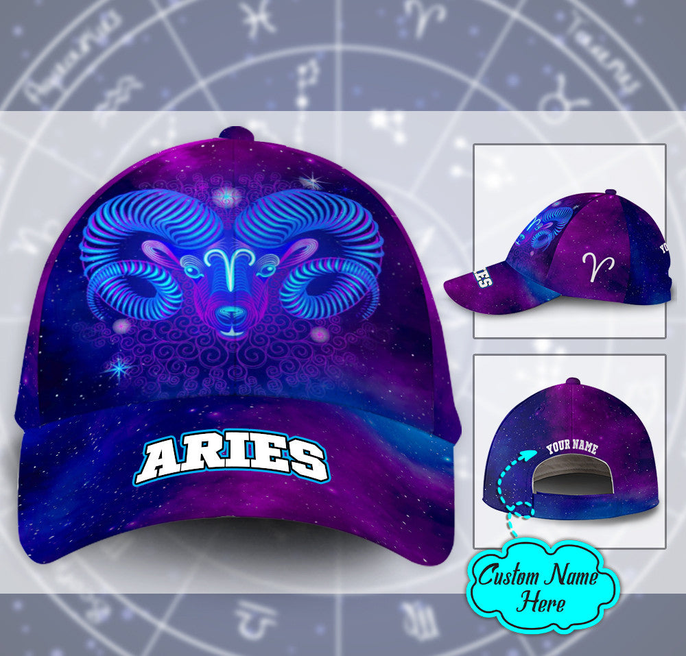 Personalized Aries Miraculous Galaxy Hat Classic Cap Trucker Hats Custom Hats Gifts For Men & Women