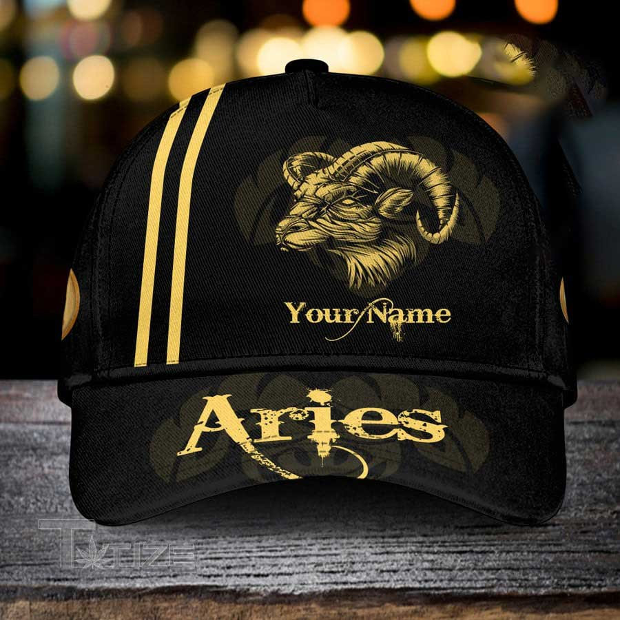 Personalized Aries Zodiac Classic Cap for Men, Women, Aries Human Birthday's Gift Trucker Hats Custom Hats Gifts For Men & Women