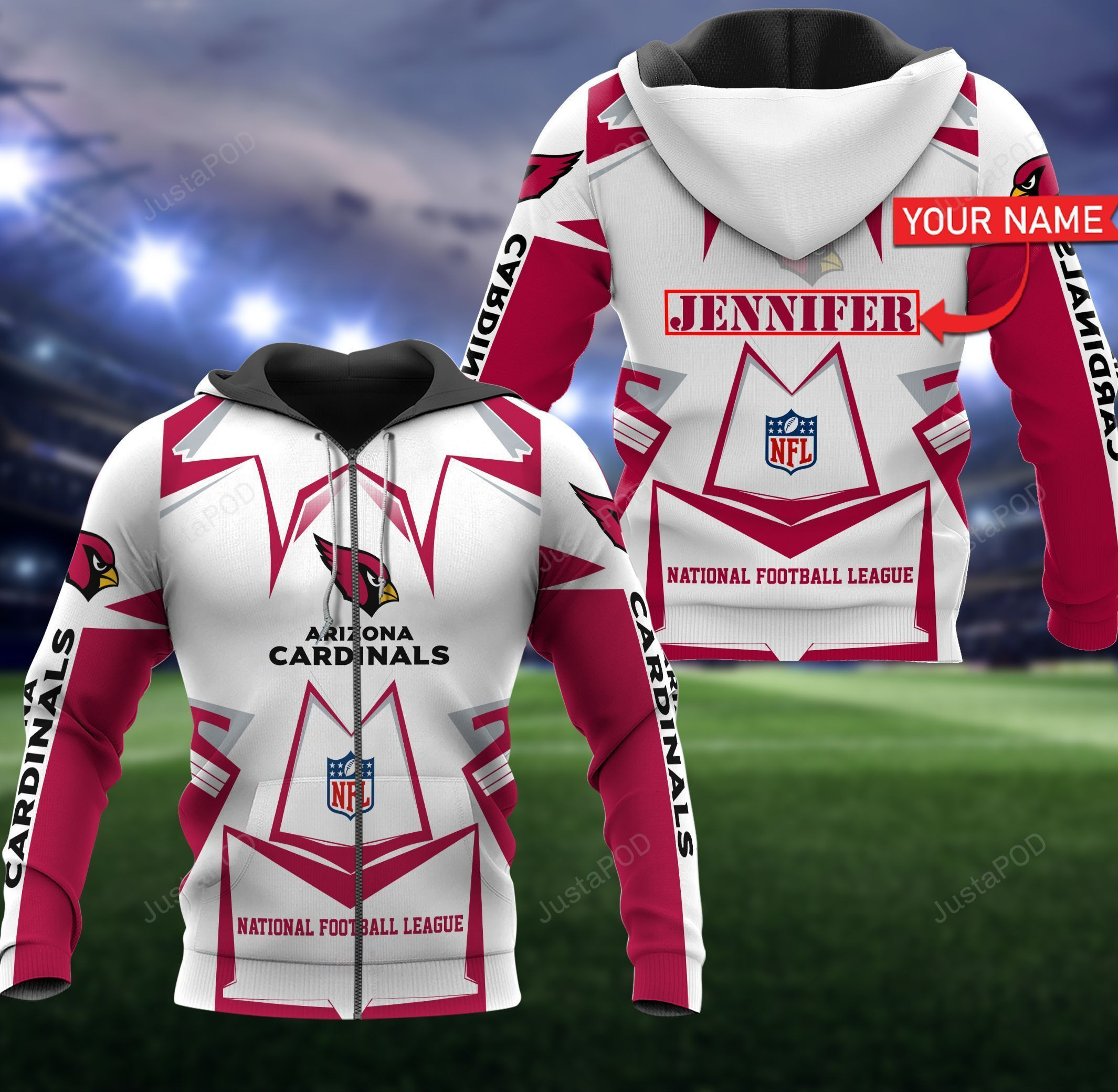 Personalized Arizona Cardinals 3D All Over Print Hoodie, Zip Hoodie