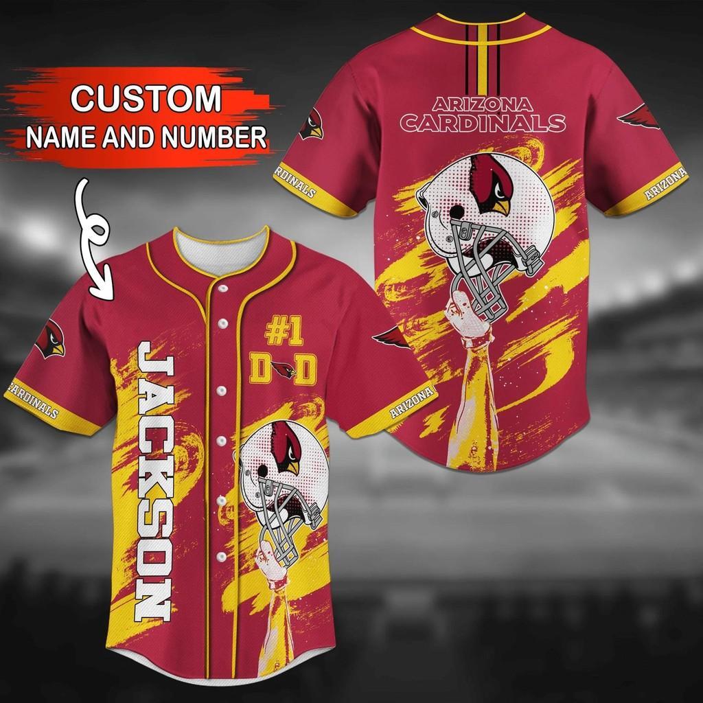 Personalized Arizona Cardinals NLF Fan Baseball Jersey Shirt