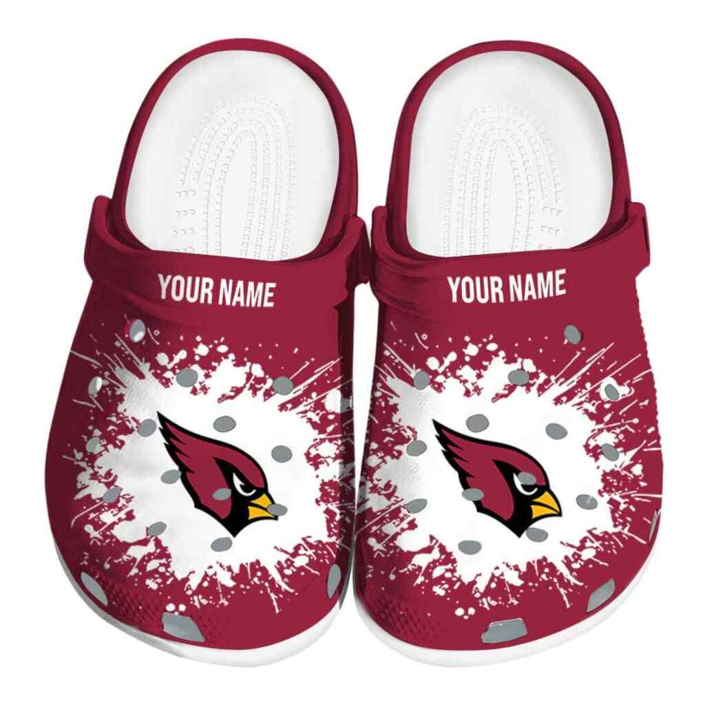 Personalized Arizona Cardinals Splatter Background ClogTVC1801976