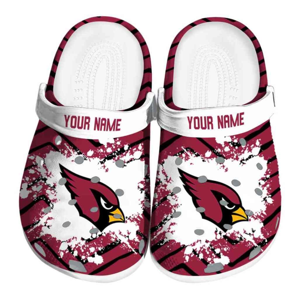 Personalized Arizona Cardinals Zigzag Paint Burst ClogTVC1801976