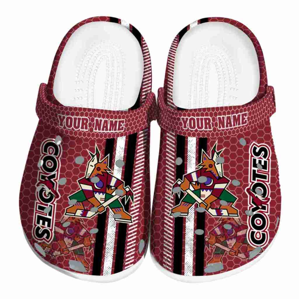 Personalized Arizona Coyotes Contrasting Stripes ClogTVC1801876