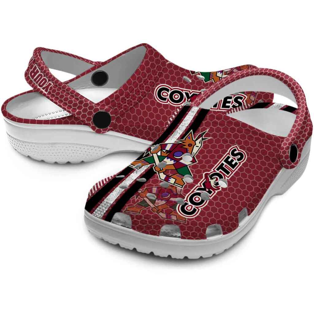 Personalized Arizona Coyotes Contrasting Stripes ClogTVC1801876 - Image 3
