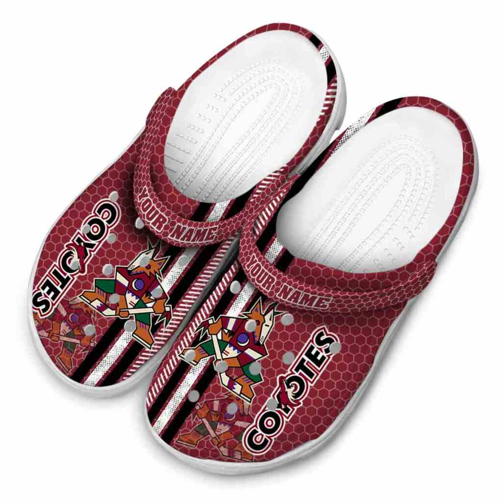 Personalized Arizona Coyotes Contrasting Stripes ClogTVC1801876 - Image 4